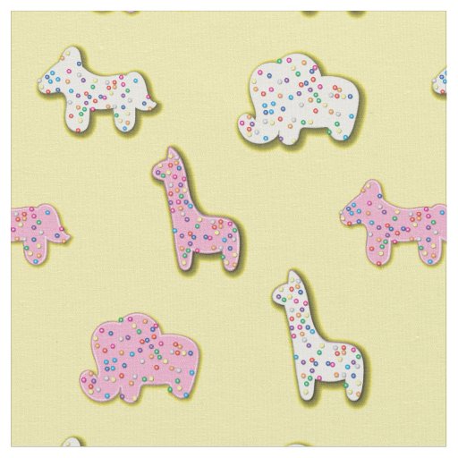 Cute Animal Cookies Kids Decor Fabric