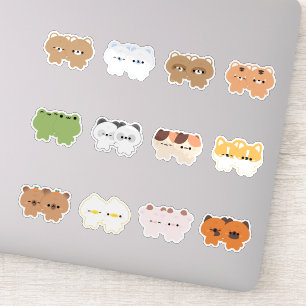 Cute Animal Couple Sticker