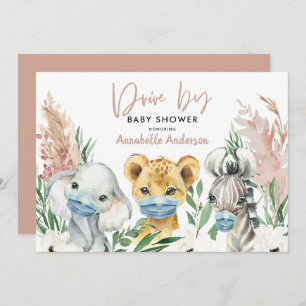 Cute animal covid mask drive by baby