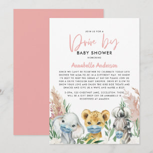 Cute animal covid mask drive by baby