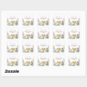 Cute animal covid mask drive by baby square sticker (Sheet)