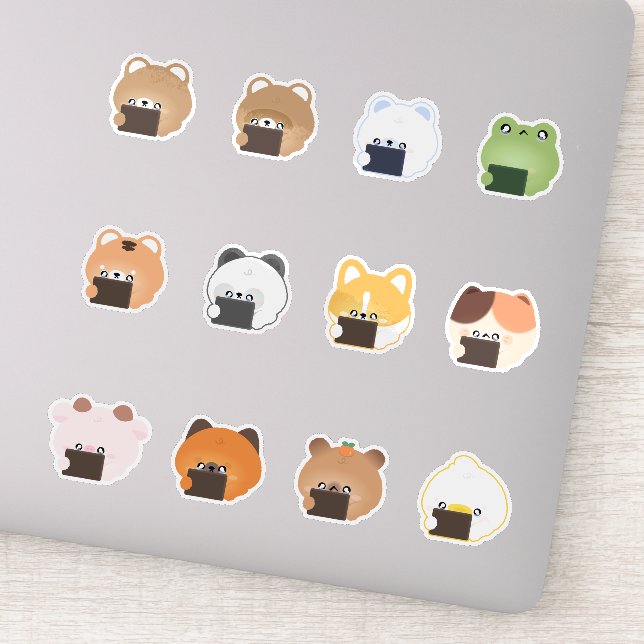 Cute Animal Crying Sticker (Detail)
