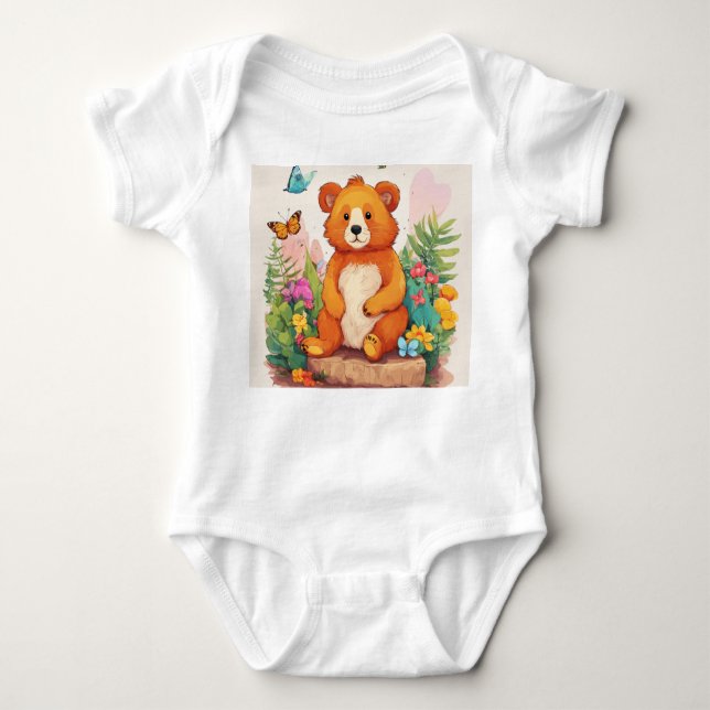 Cute Animal Design baby suite Baby Bodysuit (Front)