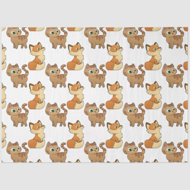 Cute Animal Design  Tissue Paper (Front)