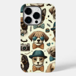 Cute Animal Designs Seamless Dog &amp; Cat Pattern Case-mate Iphone 14 Pro Case at Zazzle