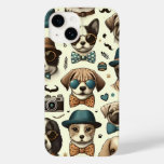 Cute Animal Designs Seamless Dog &amp; Cat Pattern Case-mate Iphone 14 Case at Zazzle