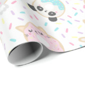 Cute Animal Donuts Wrapping Paper (Roll Corner)