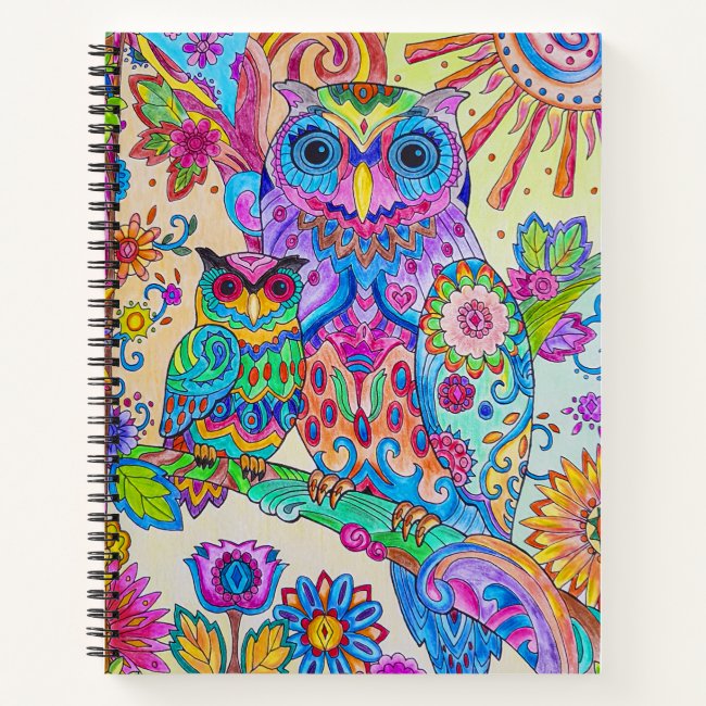 Cute Animal Doodle Owl Cartoon Bird Stationery