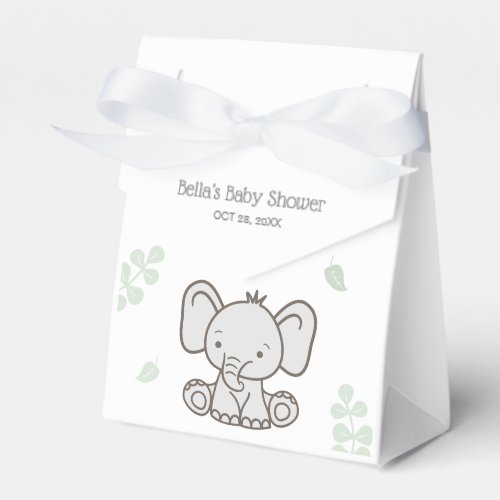 Cute Animal Elephant Baby Shower Favor Boxes