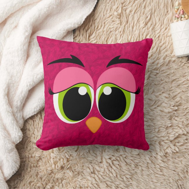 Cute Animal Eyes Throw Pillow (Blanket)
