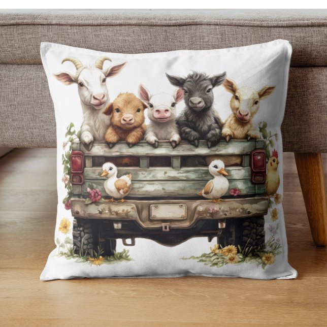 Cute Animal Farm On Pillow (Creator Uploaded)