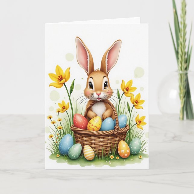 Cute Animal Festive Eggs Card (Front)