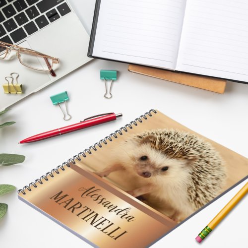 Cute Animal for Girls Hedgehog School Notebook