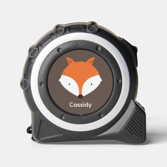 Cute Animal Fox Kids Name Tape Measure (Front)