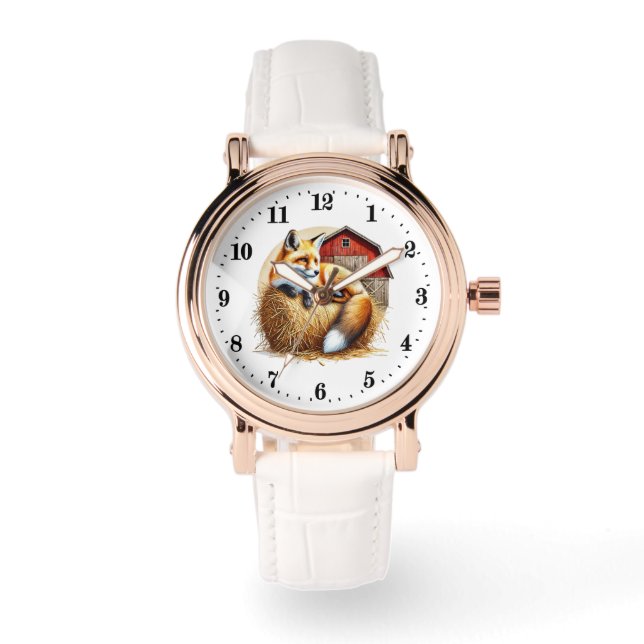 Cute animal fox lovers  watch (Front)