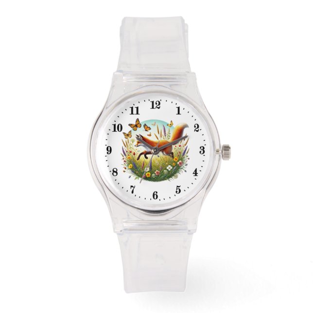 Cute animal fox lovers  watch (Front)