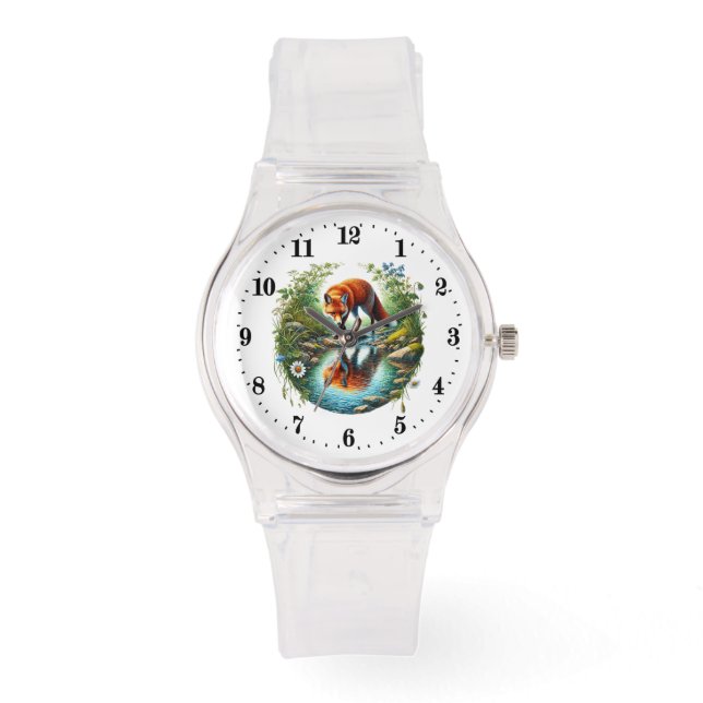 Cute animal fox lovers  watch (Front)