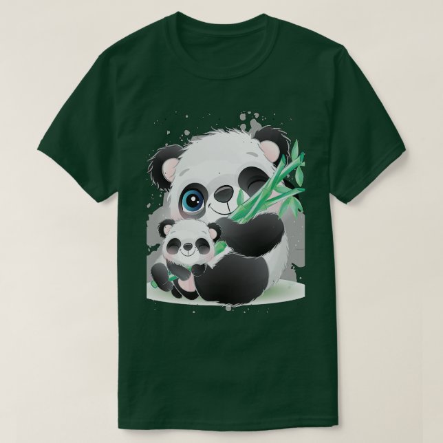 Cute Animal Friendly Panda 12 T-Shirt (Design Front)