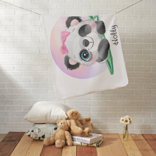 Cute Animal Friendly Panda Bamboo    Baby Blanket
