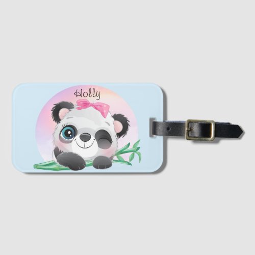 Cute Animal Friendly Panda Bamboo        Luggage Tag