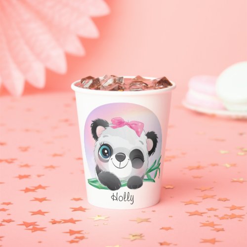 Cute Animal Friendly Panda Bamboo     Paper Cups