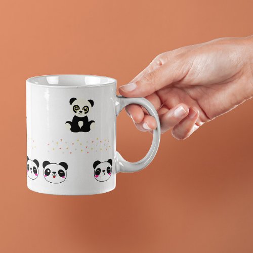 Cute animal friendly panda bear Classic Mug 11 oz Coffee Mug