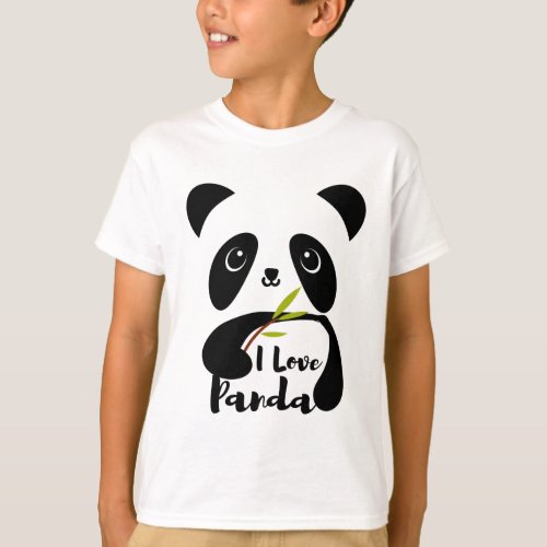 Cute Animal Friendly Panda T_Shirt