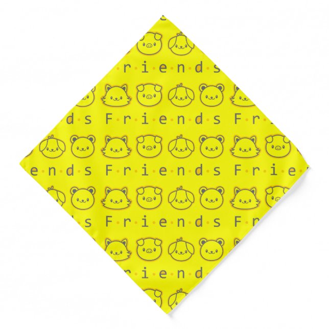 Cute animal friends face  Case-Mate iPhone case Bandana (Front)