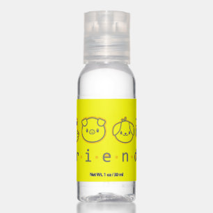 Cute animal friends face hand sanitizer