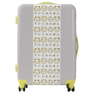Cute animal friends face luggage