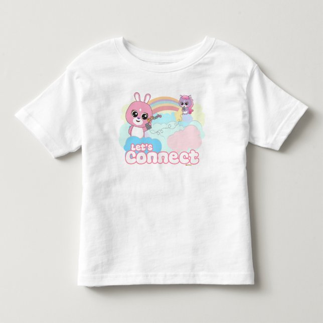 Cute Animal Friends – Let's Connect Toddler T-shirt (Front)