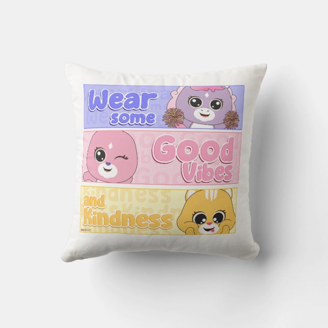 Cute Animal Frienz: Perfect for Kids Throw Pillow (Back)