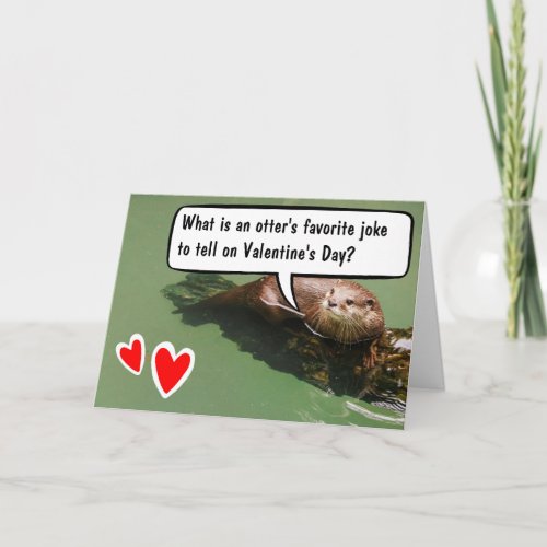 Cute Animal Funny Kids Valentines Day Card