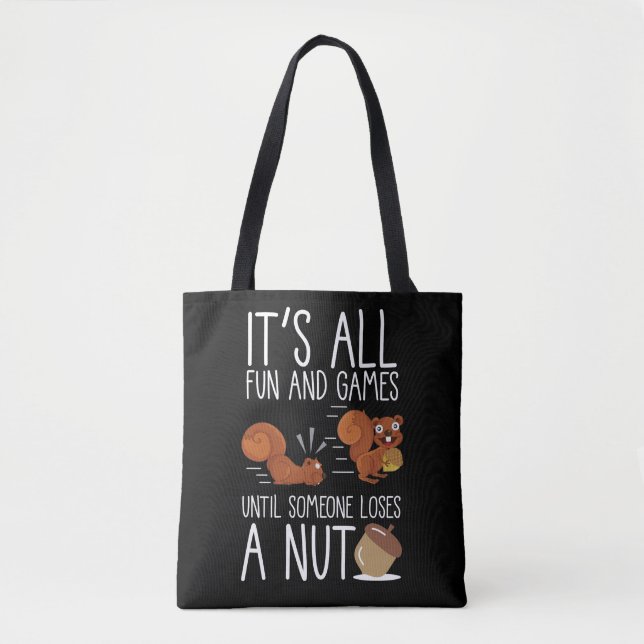 Cute Animal Funny Rodent Nut Lover Squirrel Tote Bag (Front)