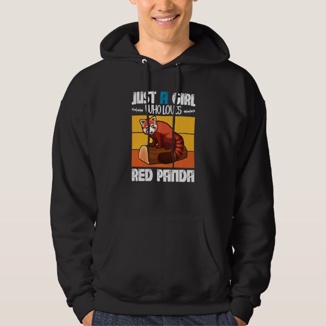 Cute Animal Girls Kids Just A Girl Who Loves Red P Hoodie (Front)