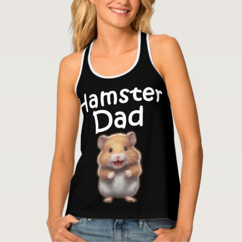 Cute Animal Hammy Pet Owner Hamster Dad Tank Top