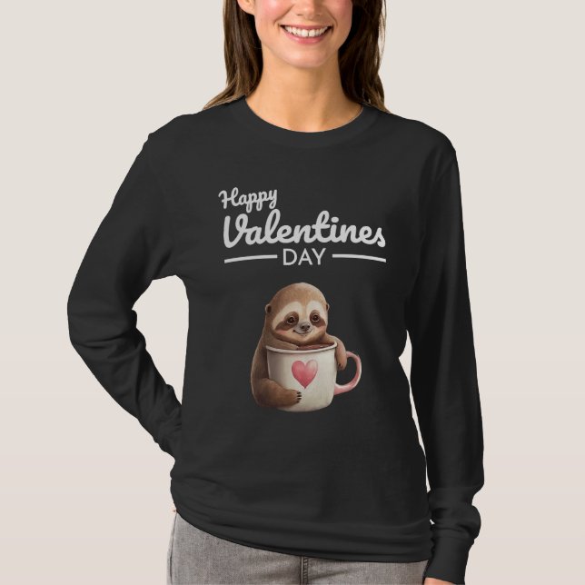 Cute Animal Heart Panda  Happy Valentine Day  11 T-Shirt (Front)