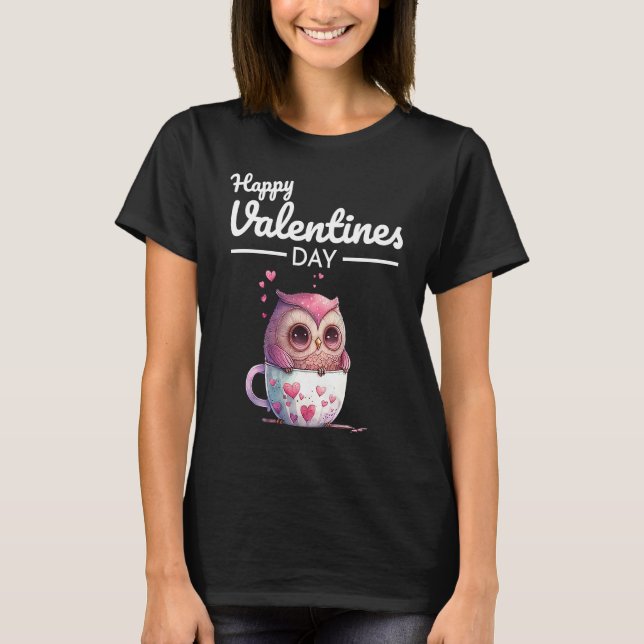 Cute Animal Heart Panda  Happy Valentine Day  30 T-Shirt (Front)