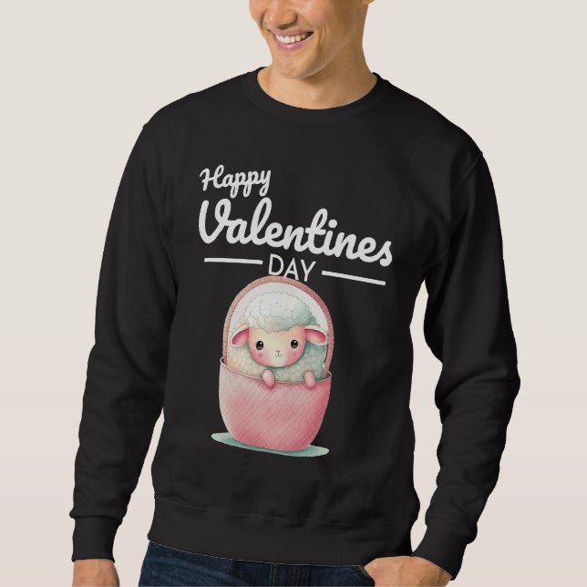 Cute Animal Heart Panda  Happy Valentine Day  37 Sweatshirt (Front)