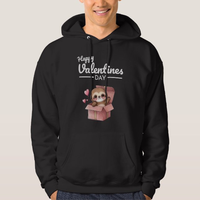 Cute Animal Heart Panda  Happy Valentine Day  4 Hoodie (Front)