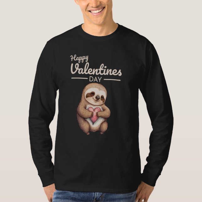 Cute Animal Heart Panda Happy Valentine Day  6 T-Shirt (Front)