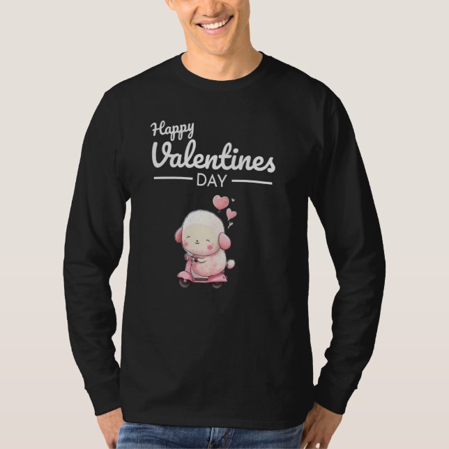 Cute Animal Heart Panda Happy Valentine Day  83 T-Shirt (Front)