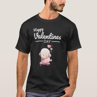 Cute Animal Heart Panda Happy Valentine Day  83 T-Shirt