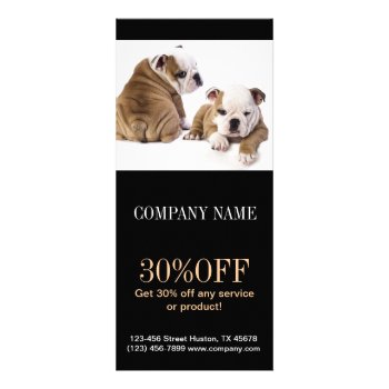 Cute Animal Hospital Veterinarian Puppy Dog Walker Rack Card by WhenWestMeetEast at Zazzle