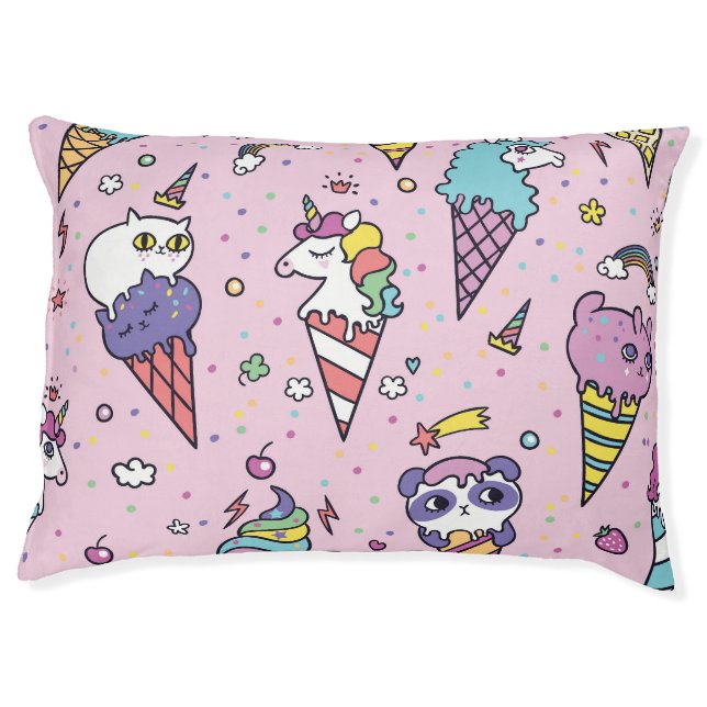 Cute Animal Ice Cream Cones Pet Bed (Front)