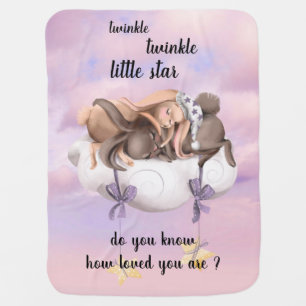 Cute Animal Illustration Baby Blanket