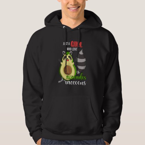 Cute Animal Just A Girl Who Loves Avocados And Rac Hoodie