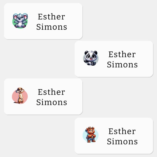 Cute  Animal Labels (Group)