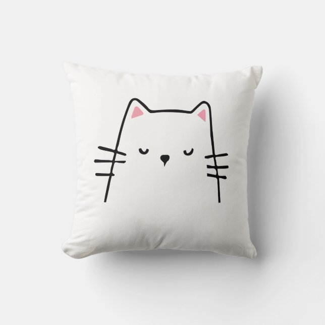 cute animal love cat pillow (Front)