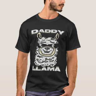 Cute Animal Lover Alpaca Llama Daddy Dad Father T-Shirt